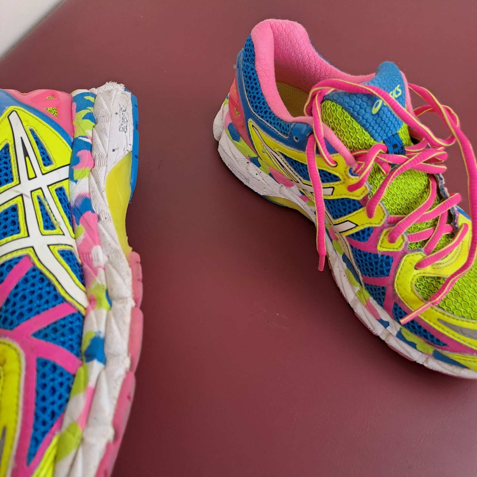 Asics Gel-Kayano 21 Running Shoes Womens Size 9 Neon/Pink Athletic Sneakers thumbnail 7