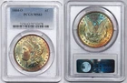 1884-O Morgan Dollars - PCGS MS-63 - Lovely Rainbow Toned