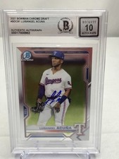 2021 Bowman Chrome Draft, Luisangel Acuna #BDC-81 RC Beckett 10 Certified Auto