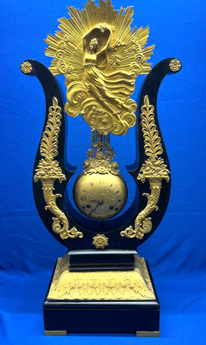 Rare Antique French Empire Mystery Swinger Mantel Clock