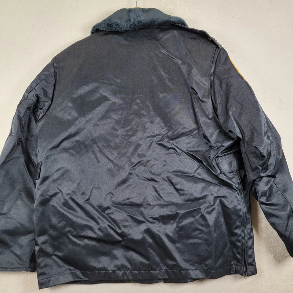 Tufnyl Blauer Mfg Co de colección Abrigo Boston Negro Cremallera Frontal Resistente a la Intemperie Talla 44R Foto 4 de 4