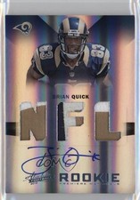 2012 Panini Absolute NFL Prime Signatures 22/25 Brian Quick #206 Auto 9u7
