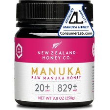 Raw Manuka Honey UMF 20 MGO 829 Certified Pure New Zealand Honey 8.8oz 250g