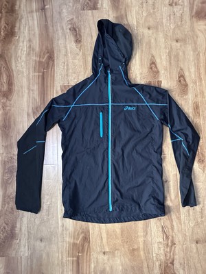 asics fujitrail Packable Wind Jacket MENS Small Running Hiking