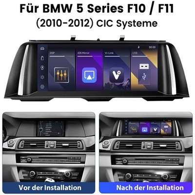 10,25'' Linux For BMW 5er F10 F11 CIC Autoradio Navi WIFI CarPlay Touchscreen BT