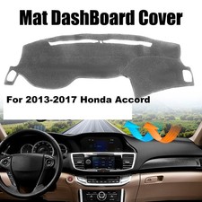 Gray Mat Dash Cover Dashboard Pad Carpet For 2013 - 2017 Honda Accord Dashmat