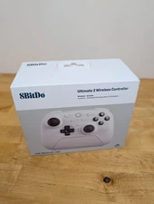 8BitDo Ultimate 2 Wireless Controller – White, Dock, 2.4G Adapter, Open Box