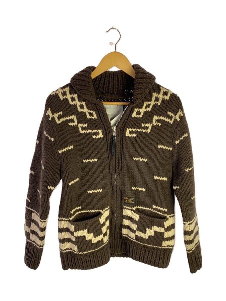 NEIGHBORHOOD Cardigan (Thick 1 Wool Brown Total Pattern