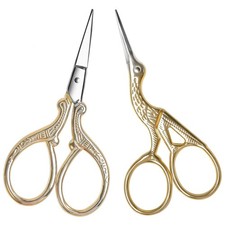 AQUEENLY Embroidery Scissors Stainless Steel Sharp Stork Scissors for Sewing ...