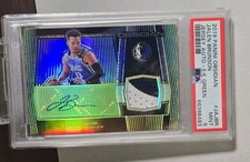 2019-20 Panini Obsidian Jersey Autographs Jalen Brunson, PSA 9 MINT.
