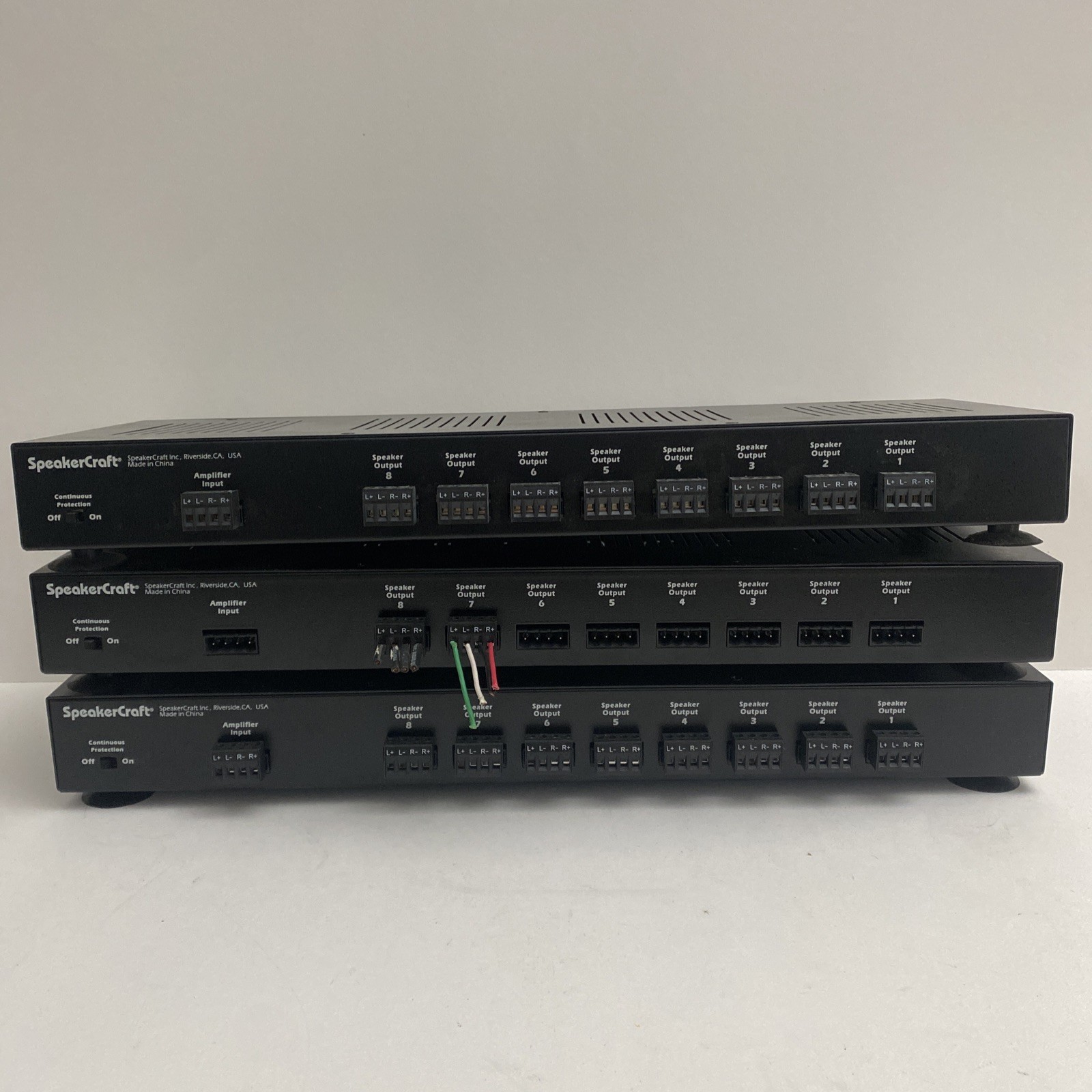 Selectaar Lot Of 3 SpeakerCraft S8dc 8 Zone Multi-Room Speaker Selector Switcher ...