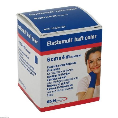 ELASTOMULL haft color 6 cmx4 m Fixierb.blau 1 St