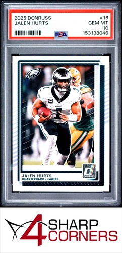 2025 PANINI DONRUSS #16 JALEN HURTS POP 6 PSA 10
