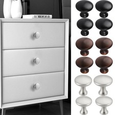 10Pcs 1-1/8" Cabinet Knobs Drawer Pulls Door Handles Kitchen Hardware  Screws