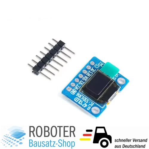 0.42" OLED Display Weiss 72*40 SSD1306 7 Pin für Arduino, ESP32 & Raspberry Pi