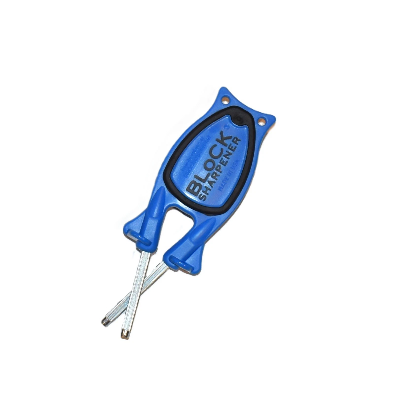 Block Knife Sharpener Patented Flex Handle Blue Manual Blade Tool For Serrated