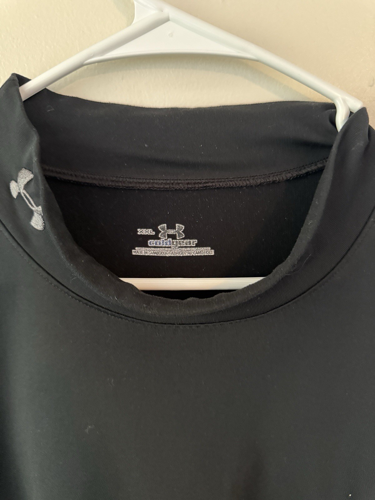 Under Armour ColdGear Black Long Sleeve Shirt XXL Mock Neck Athletic thumbnail 3