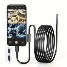 960P HD Endoscope Camera for iPhone USB-C Borescope Inspection Camera IP67 10M