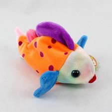 RARE 1999 TY Beanie Baby LIPS Fish PE Pellets Retired w/ Tag Protector