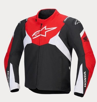 Alpinestars HONDA T-JAWS V4 WP Motorradjacke Schwarz Hellrot Weiß Größe S