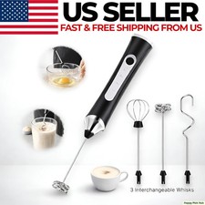 Milk Frother Electric Rechargeable Handheld Mixer Egg Beater w/ Stand