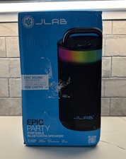 JLab Epic Party Bluetooth Speaker w/RGB Lighting & Controls (SBEPICRBLK21) Black