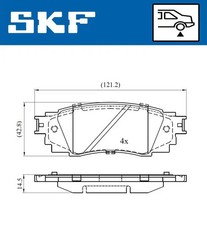 Plaquettes de frein VKBP 90630 SKF pour LEXUS TOYOTA
