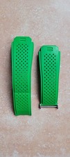 Tag Heuer E2 Connected FT6083 Green Rubber Band Watch Strap SBF8A8 Titanium