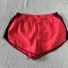 nike Womens dri-fit running shorts Vibrant Pink Internal Drawcord Size L