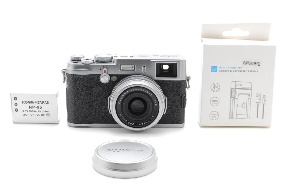 [MINT w/charger] Fujifilm FinePix X100 12.3MP Digital Camera Silver From JAPAN - Image 2 of 4