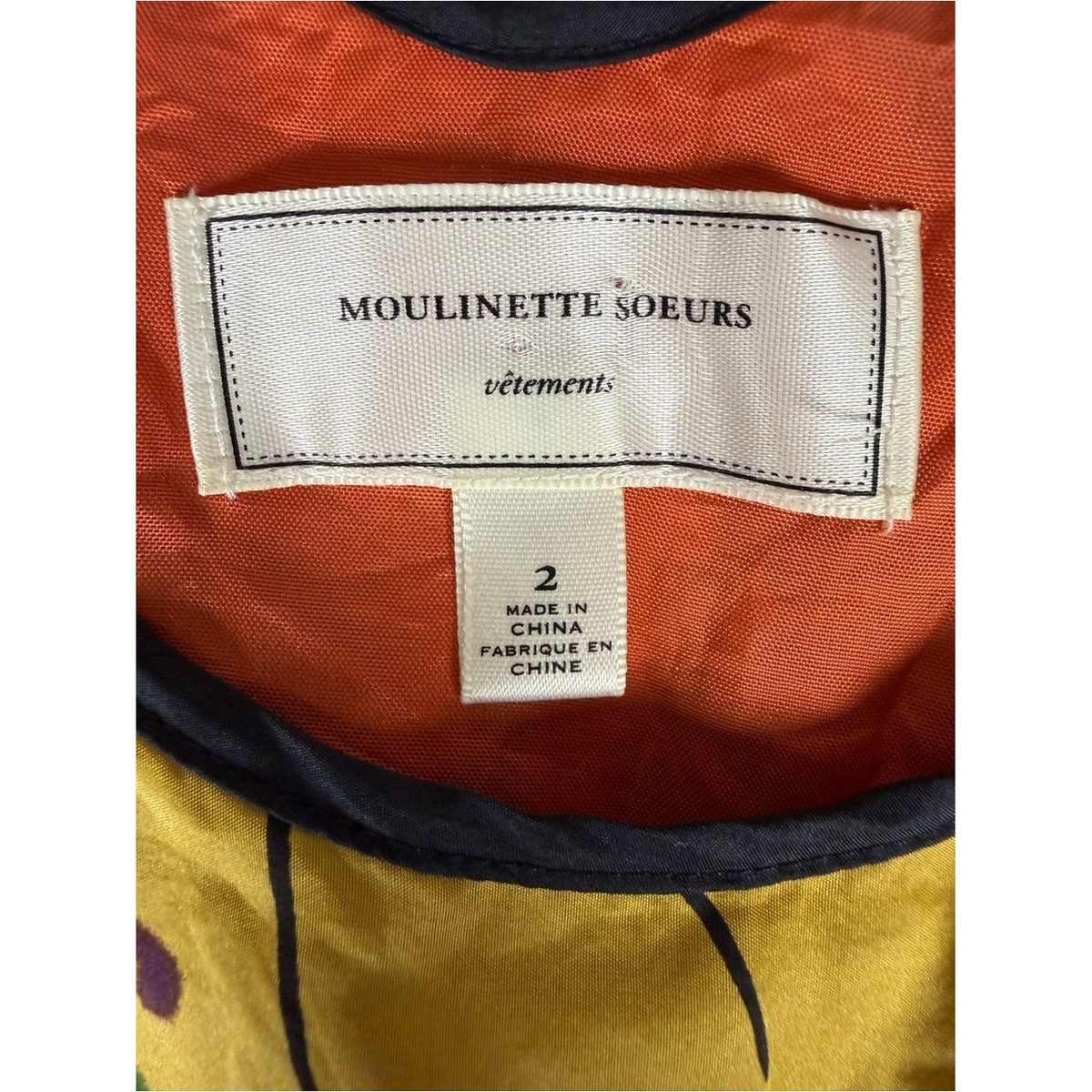 Moulinette Souers 100% Silk Dress Anthropology Abstract Artsy Dopamine Size 2 View 6