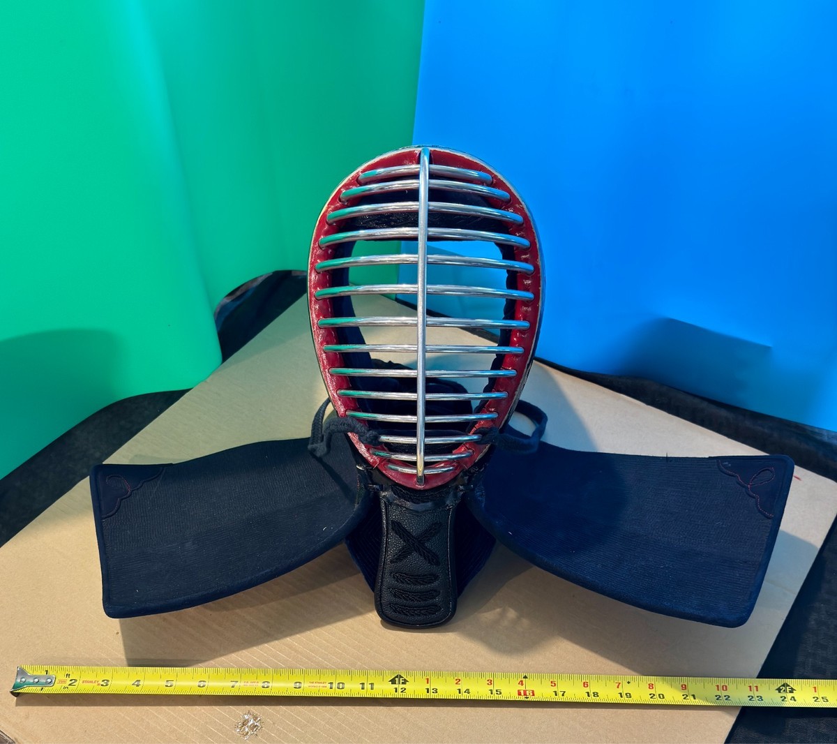 Vintage Kendo Men Face Mask – Traditional Bogu Helmet w/ Canvas