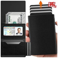 Rfid Business Credit Card Holder Men Thin Slim Minimalist Wallets