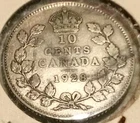 1928 CANADA - George V - .800 Silver 10 Cents - Km-23a