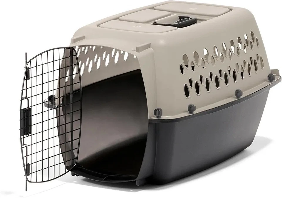 CATs 🐈 or 🐕 SMALL DOGs 🐾 Pet CARRIER ✈️-Friendly Taupe Portable Crate/ Kennel - Image 3 of 4