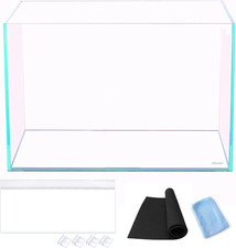 Ultra Clear Rimless Aquarium Tank 6-60 Gallons Low Iron Glass 6Gal 