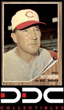 1962 Topps #172 Fred Hutchinson Cincinnati Reds Very Good
