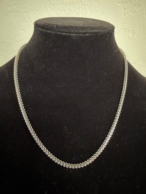20'' GLD Franco Chain Necklace for Men and Women - White Gold Plated 3MM 16GMS