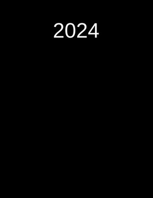 AGENDA SETTIMANALE 2024 Planner Italiano , Grande A4 , Nera