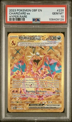 2023 Pokemon OBF EN #228/197 Charizard EX Hyper Rare PSA 10 Obsidian Flames