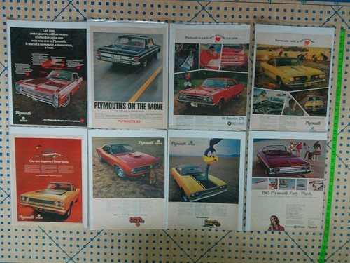 60s 70s Chrysler Plymouth Belvedere GTX Fury Barracuda Roadrunner Car Page Ads - Picture 22 of 22