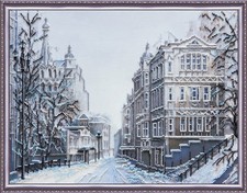 Bead Embroidery Kit "Frosty sunrise" Stitching Handmade Beadwork