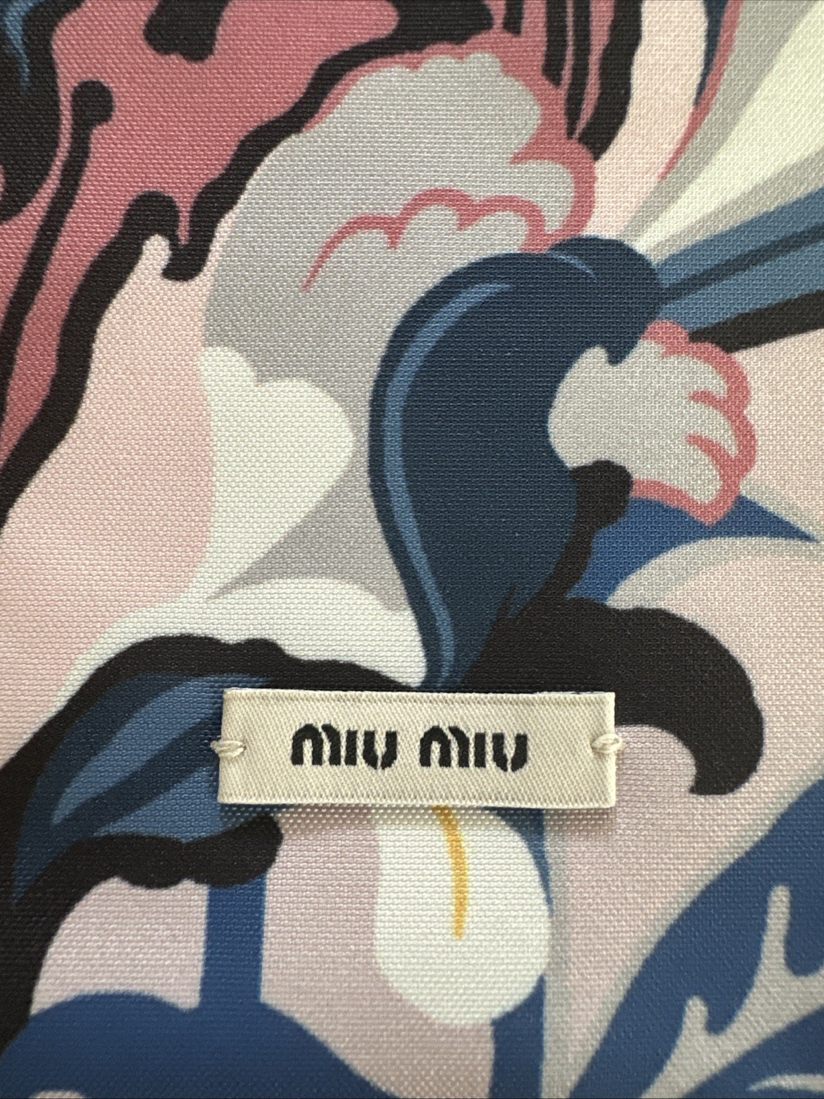 Authentic Miu Miu Drawstring Pouch with Black Cat motif — image 4