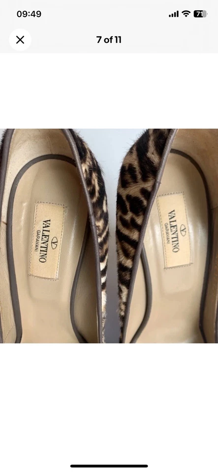 Zapatos de leopardo Valentino Peep Toe Foto 2 de 4