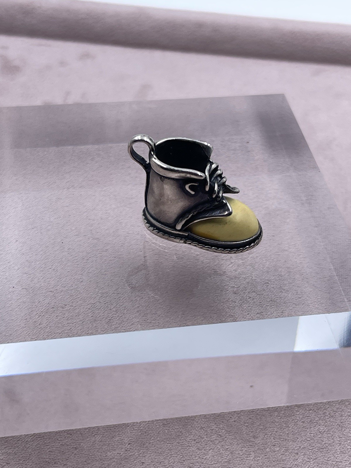 Vintage Authentic Solid Boot 925 Sterling Silver … - image 5