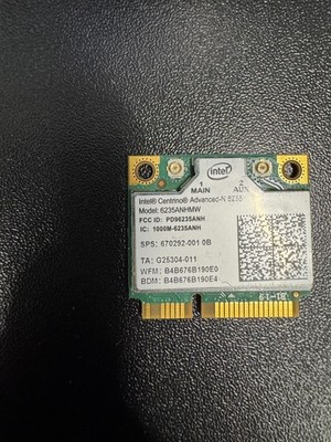 Intel Centrino Advanced-N 6235 6235ANHMW WiFi card HP P/N 670292-001