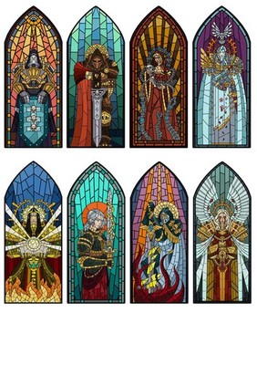 Gothic Stained Glass Walls for Wargaming Terrain building
