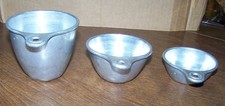 Ekco Nesting Aluminum Measuring Cups 3 piece set, 1 cup, 1/2 cup and 1/4 cup Z2