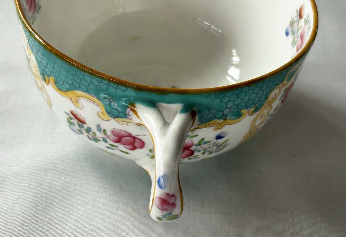 Vintage Minton Cockatrice Turquoise CUP Mustard Trim English