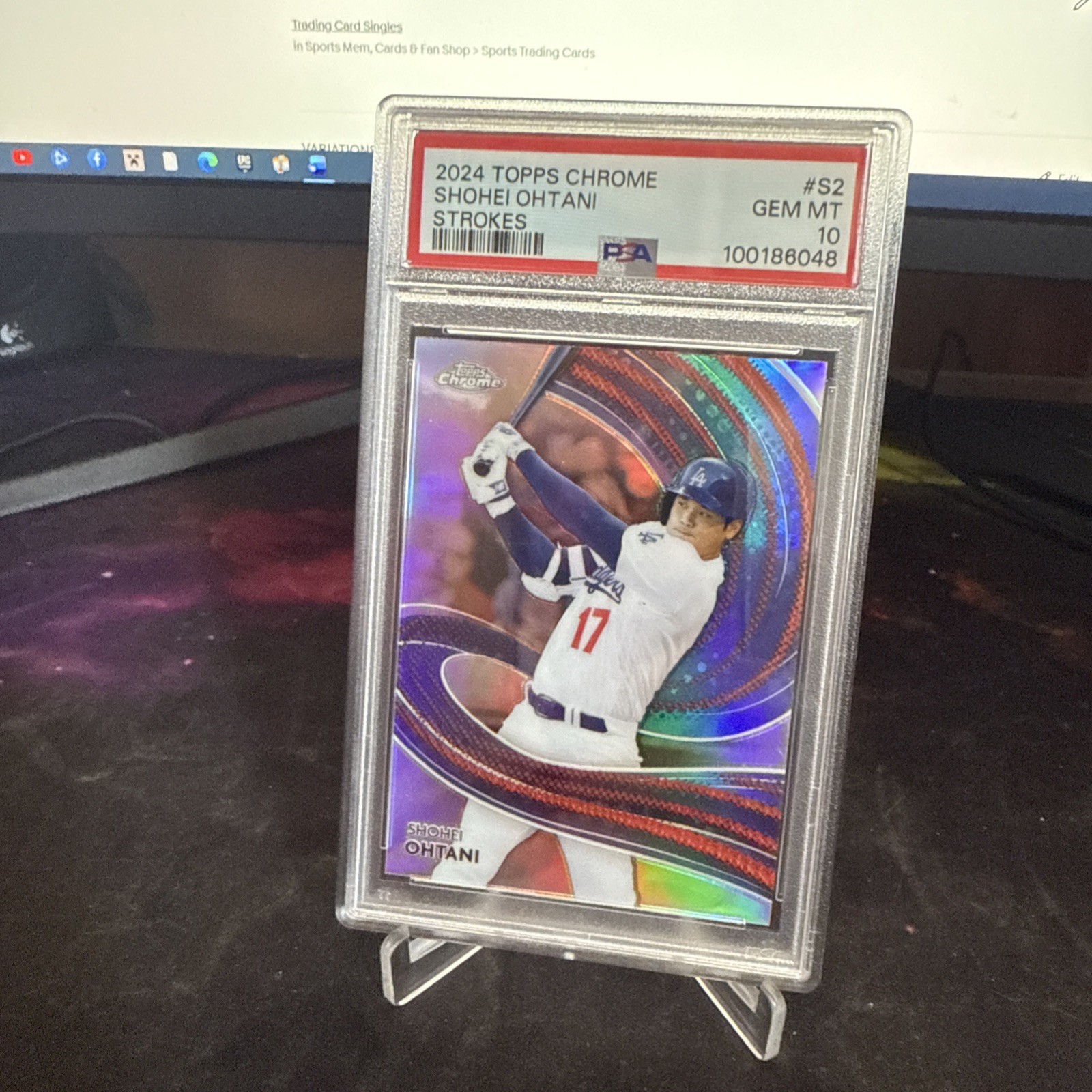 2024 Topps Chrome - Strokes Shohei Ohtani #S-2 PSA 10 view 4